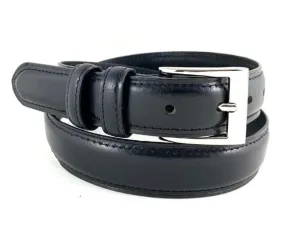 30mm | Black Waxed | Stitched Belt