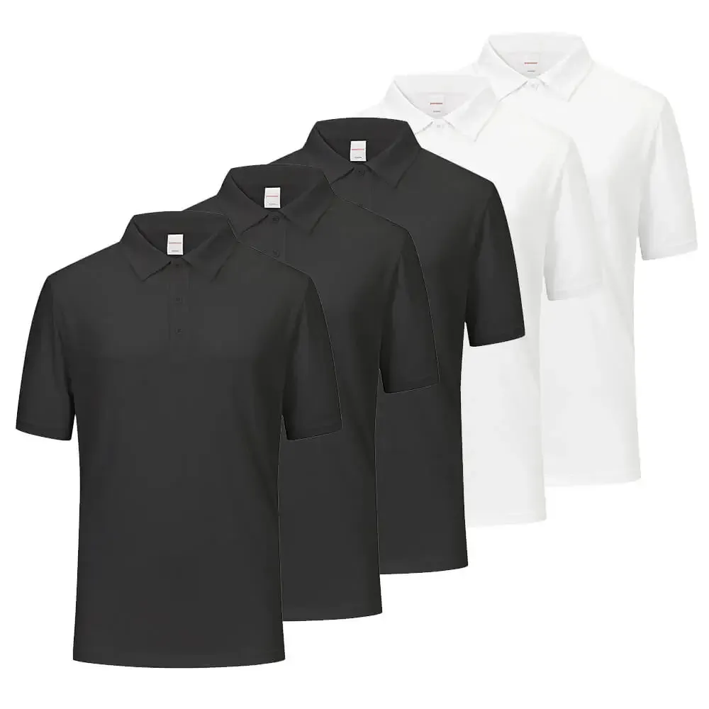 5 Pcs Men's Quick Drying Polo Shirts