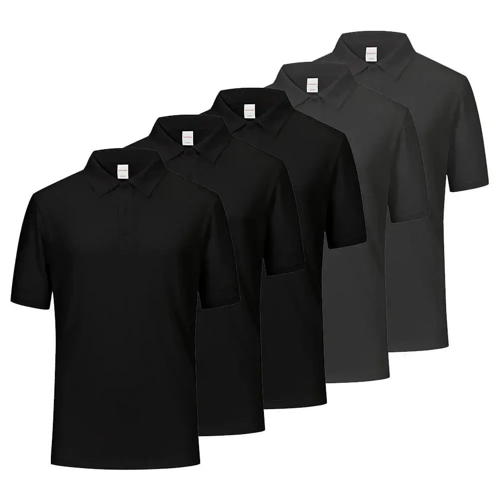 5 Pcs Men's Quick Drying Polo Shirts