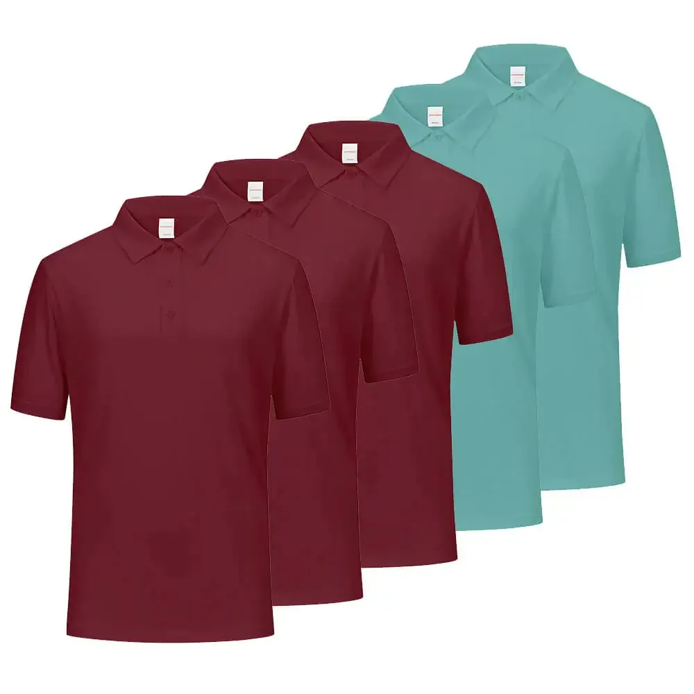 5 Pcs Men's Quick Drying Polo Shirts