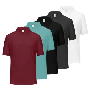 5 Pcs Men's Quick Drying Polo Shirts