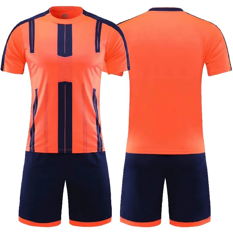 Adults Kids Customized Soccer Football Jersey Shorts Uniform Set