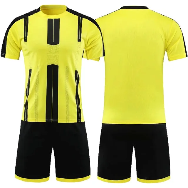 Adults Kids Customized Soccer Football Jersey Shorts Uniform Set