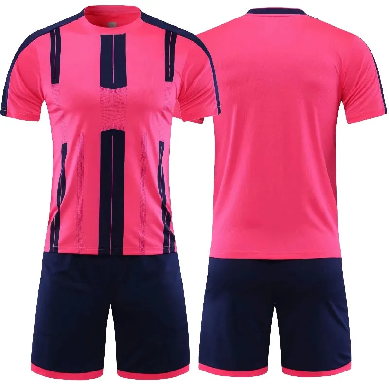 Adults Kids Customized Soccer Football Jersey Shorts Uniform Set