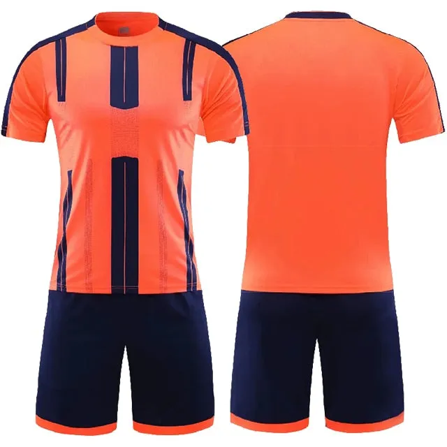 Adults Kids Customized Soccer Football Jersey Shorts Uniform Set