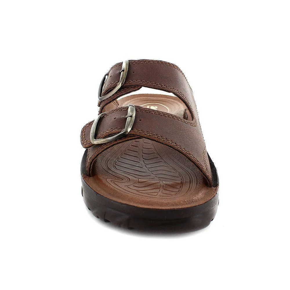 Aerosoft - Grabone A5402 Dual Strap Comfortable Slide Sandals For Men With Metal Buckle