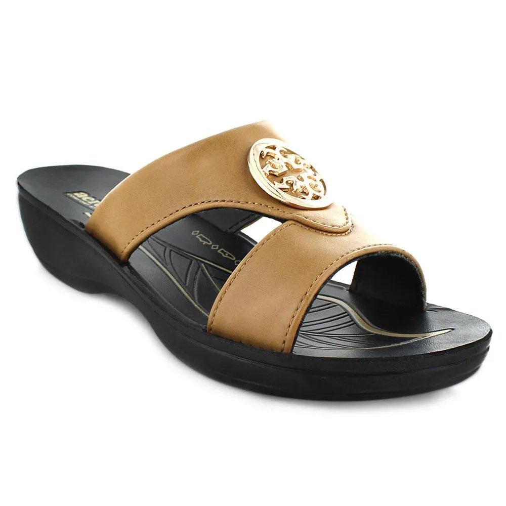 Aerosoft - Taboo S5103 Open Toe Comfortable Slide Sandals For Women