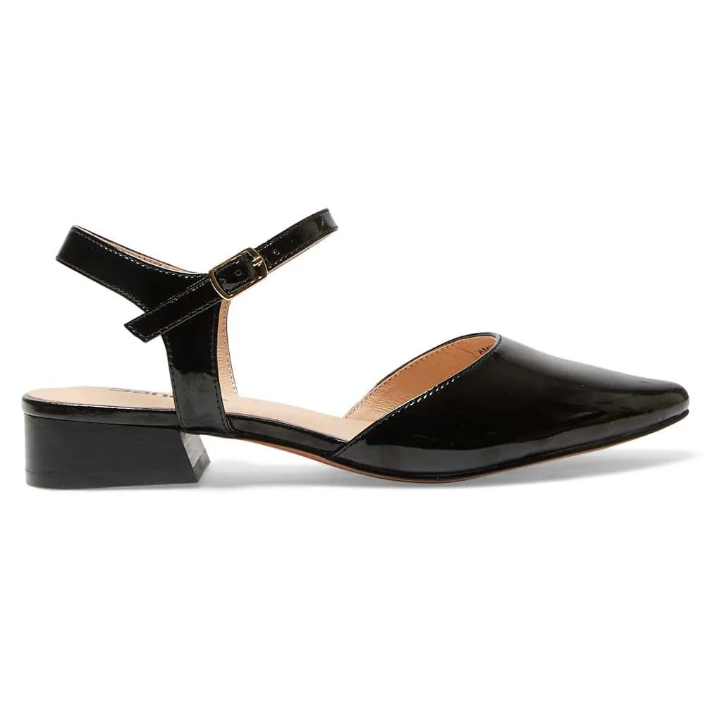 Amity Flat in Black Patent