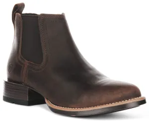 Ariat Booker Ultra Round Chelsea In Brown For Men