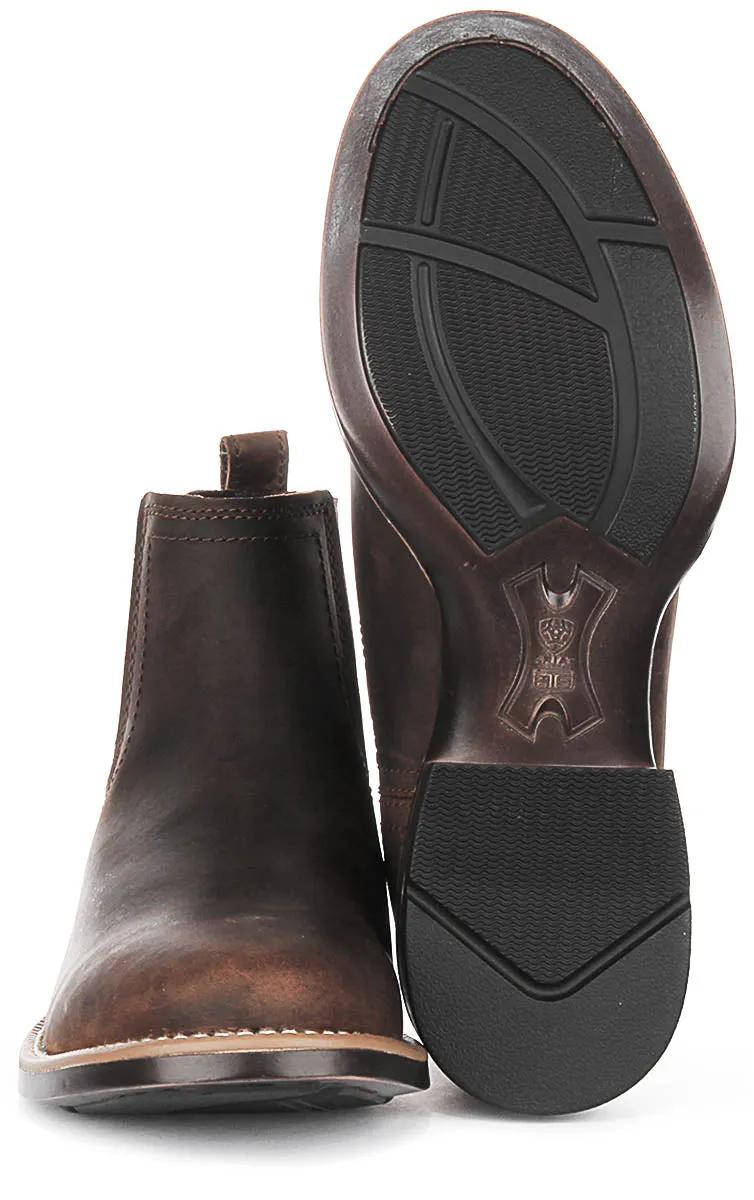 Ariat Booker Ultra Round Chelsea In Brown For Men