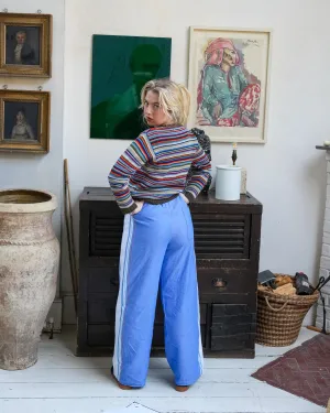 Blue Classic Wide Leg Trousers (Pre-Loved)