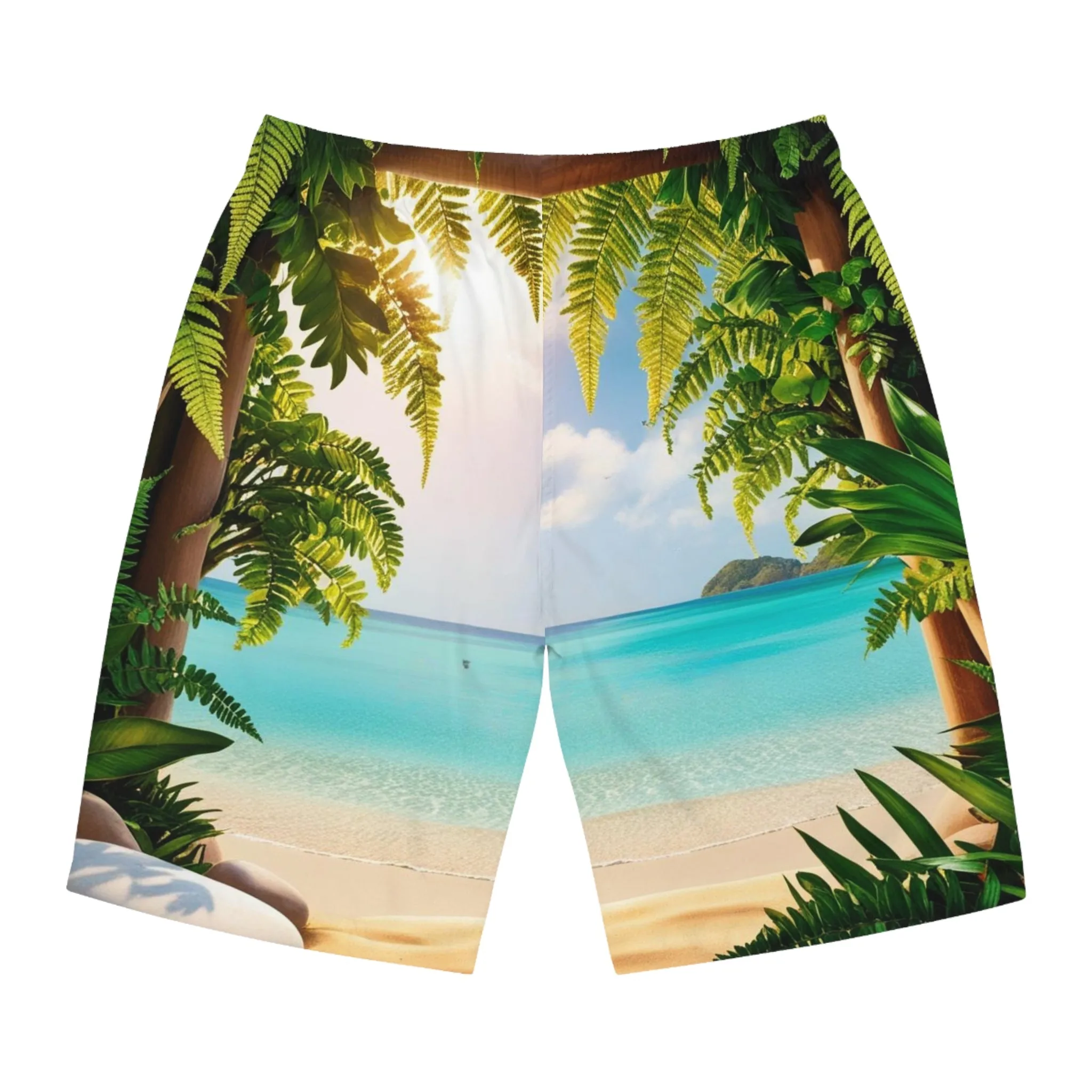 Board Shorts - Mental Health Matters Serene Beach Escape Design