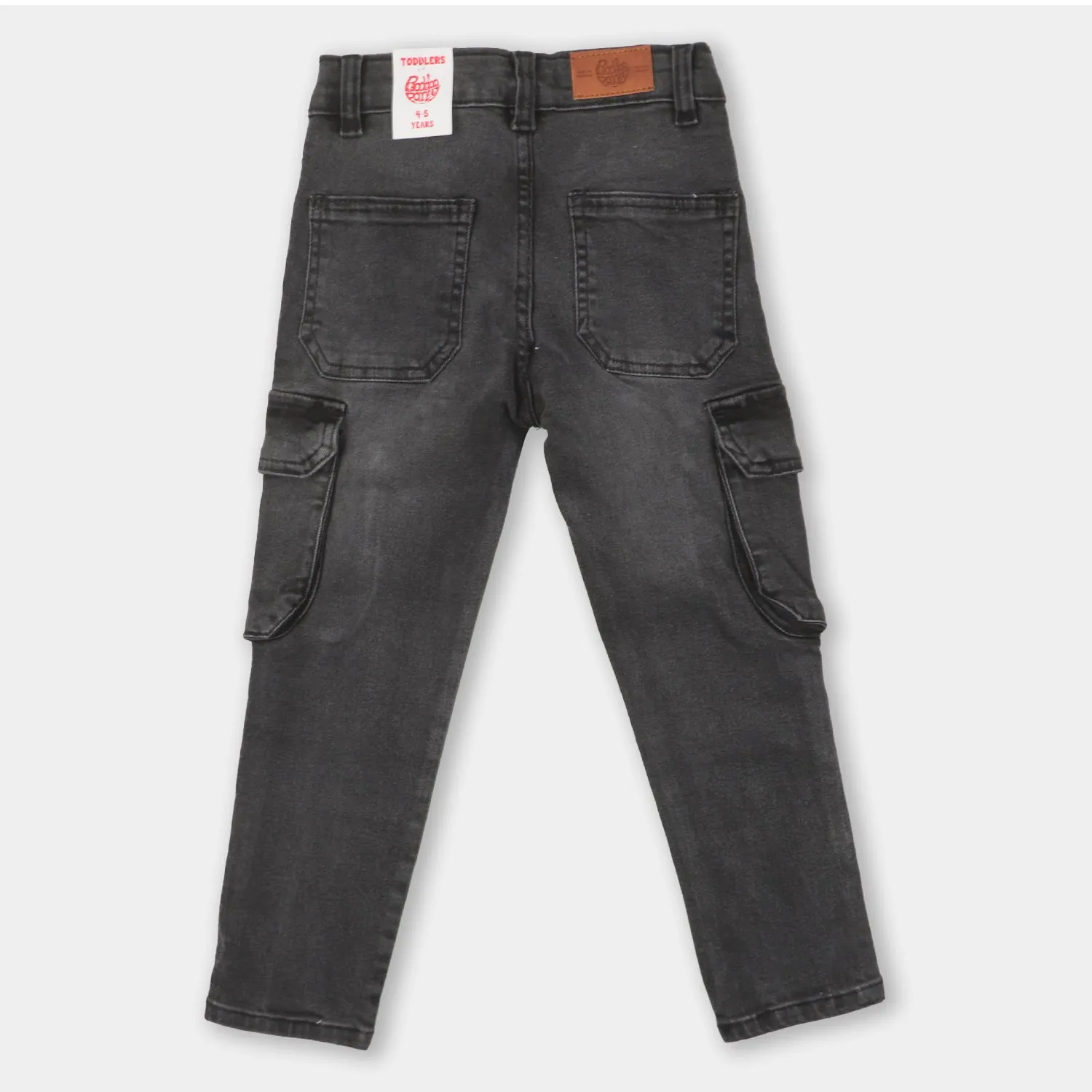 Boys Pant Denim Cargo - Charcoal Grey