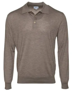 Camel Long Sleeve Polo