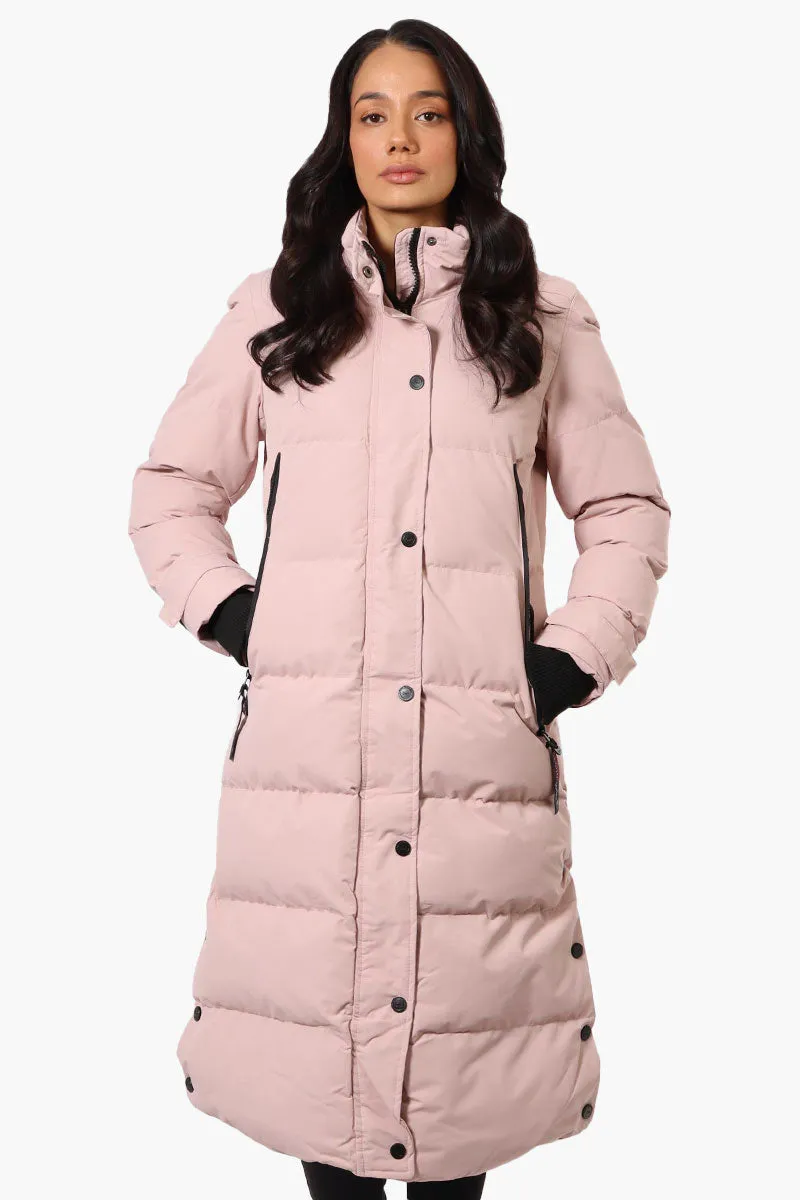 Canada Weather Gear Long Puffer Parka Jacket - Blush