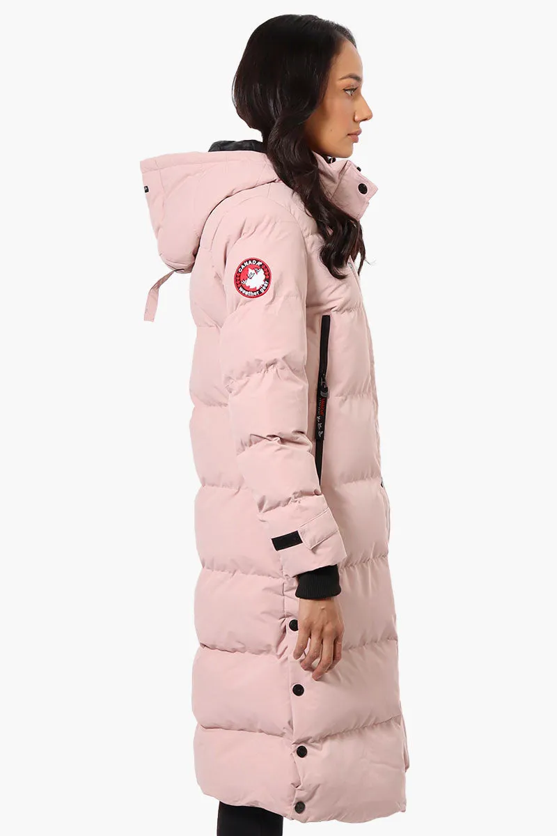 Canada Weather Gear Long Puffer Parka Jacket - Blush