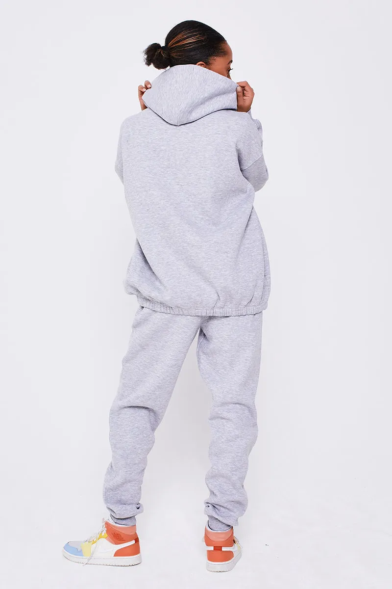 Chelsea Oversized Fleece Tracksuit - Grey