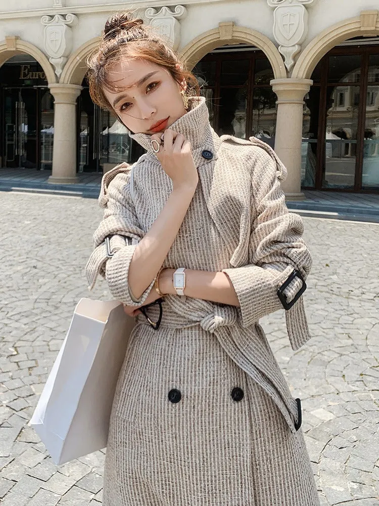 Coarse Woolen Loose Hepburn Fragrant Women's Coat