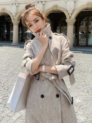 Coarse Woolen Loose Hepburn Fragrant Women's Coat