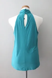 Cool Summer Cyan Teal Halter Top