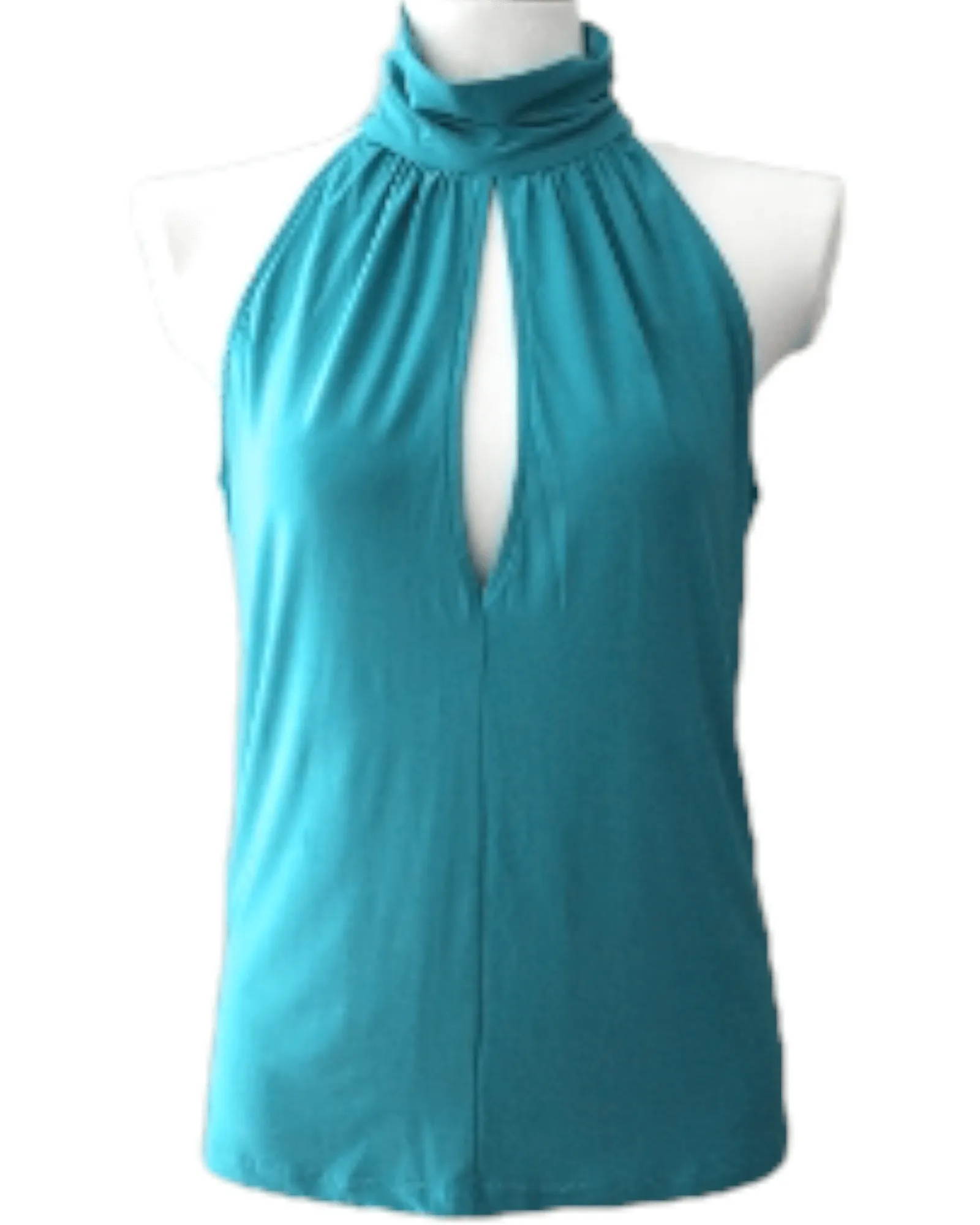 Cool Summer Cyan Teal Halter Top