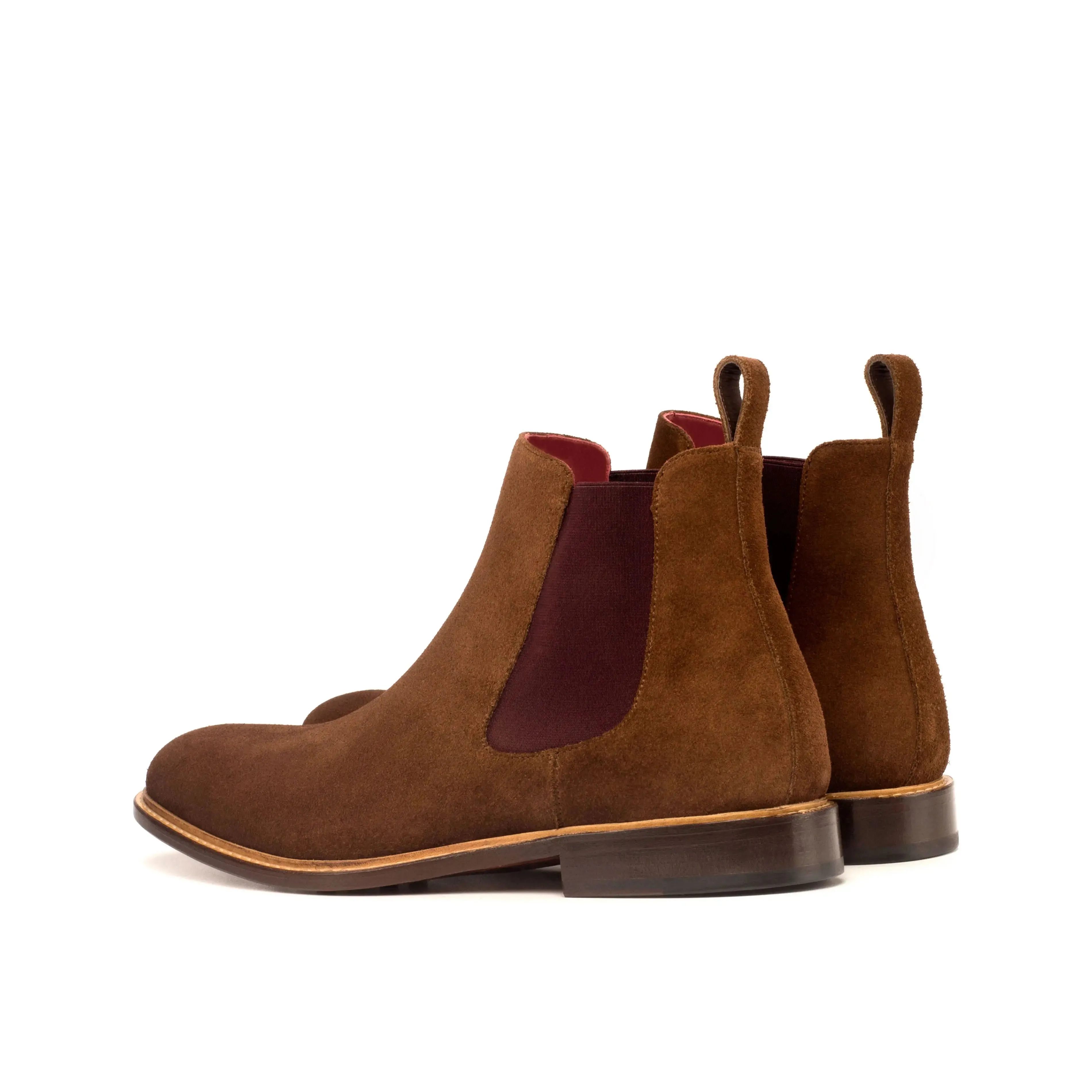 DapperFam Monza in Med Brown Men's Lux Suede Chelsea Boot