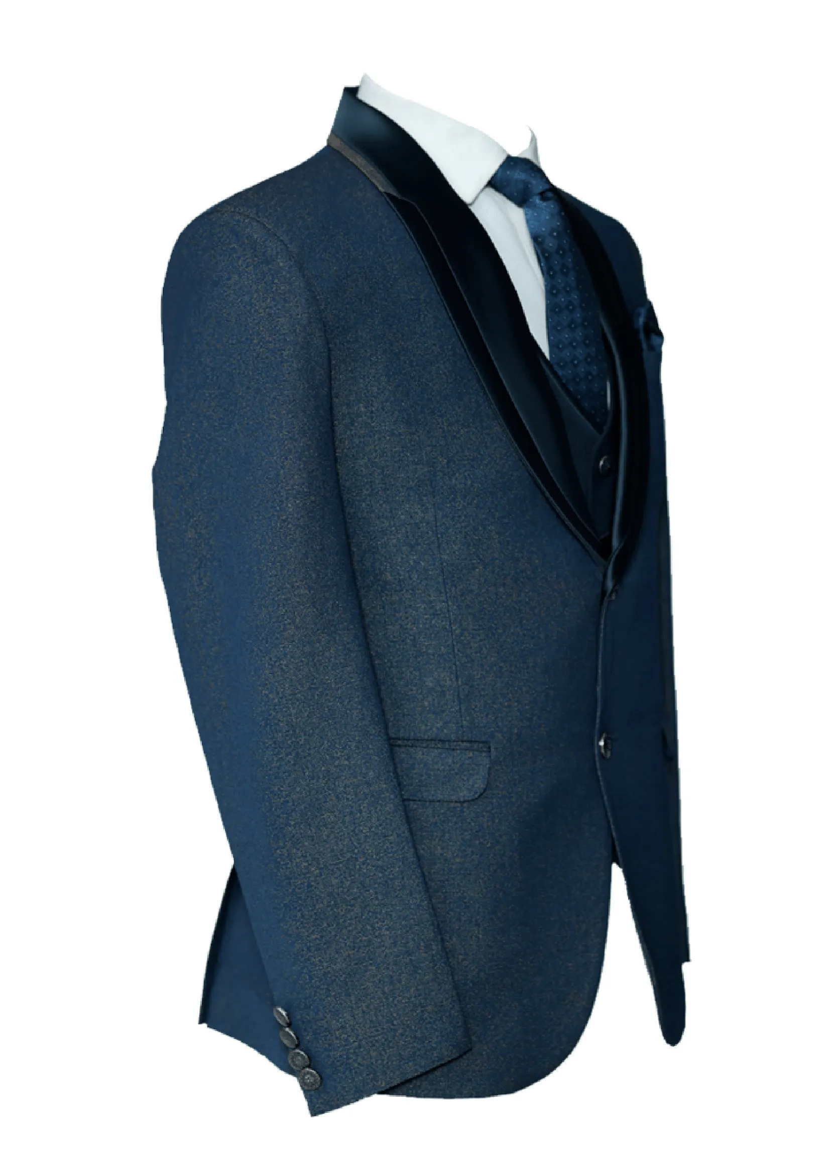 Dark Blue Grey Men's Suit - Sophisticated and Modern Suit for Every Occasion