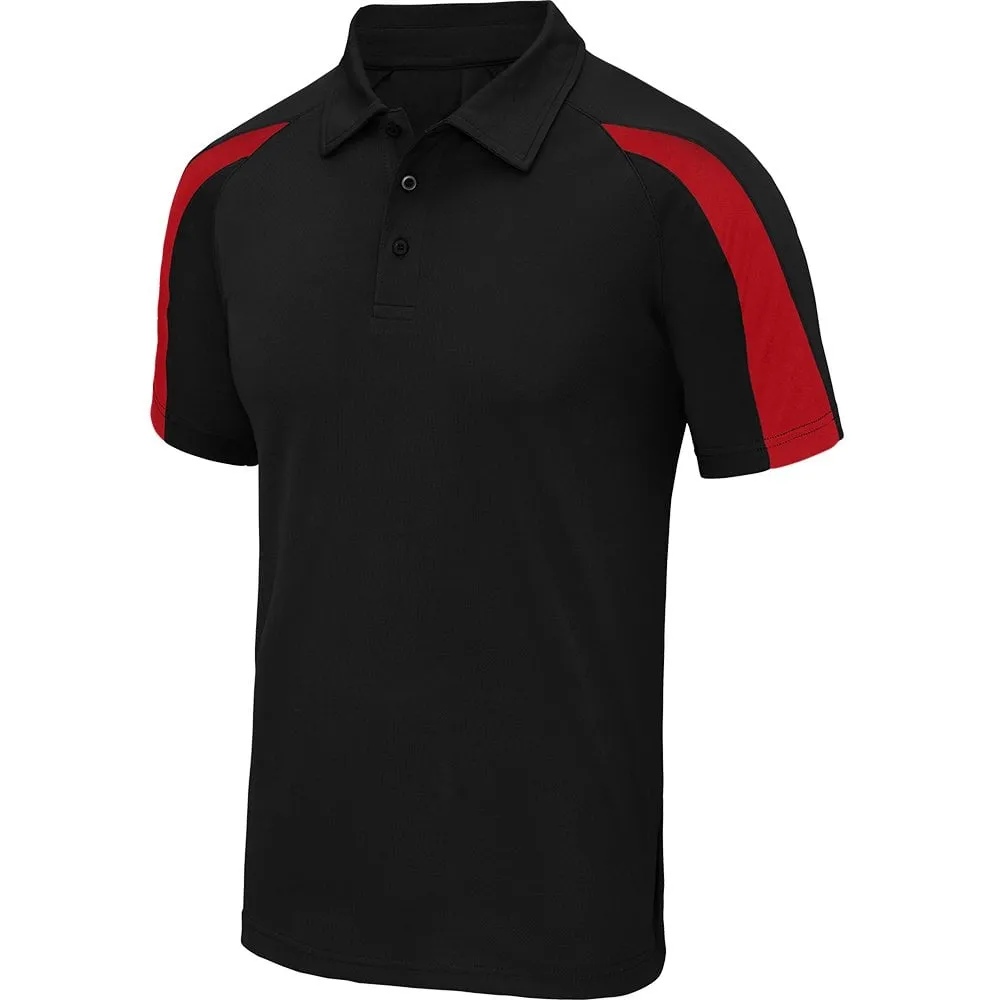 Dart Shirts - Polo Shirt - Just Cool Contrast - Black with Red