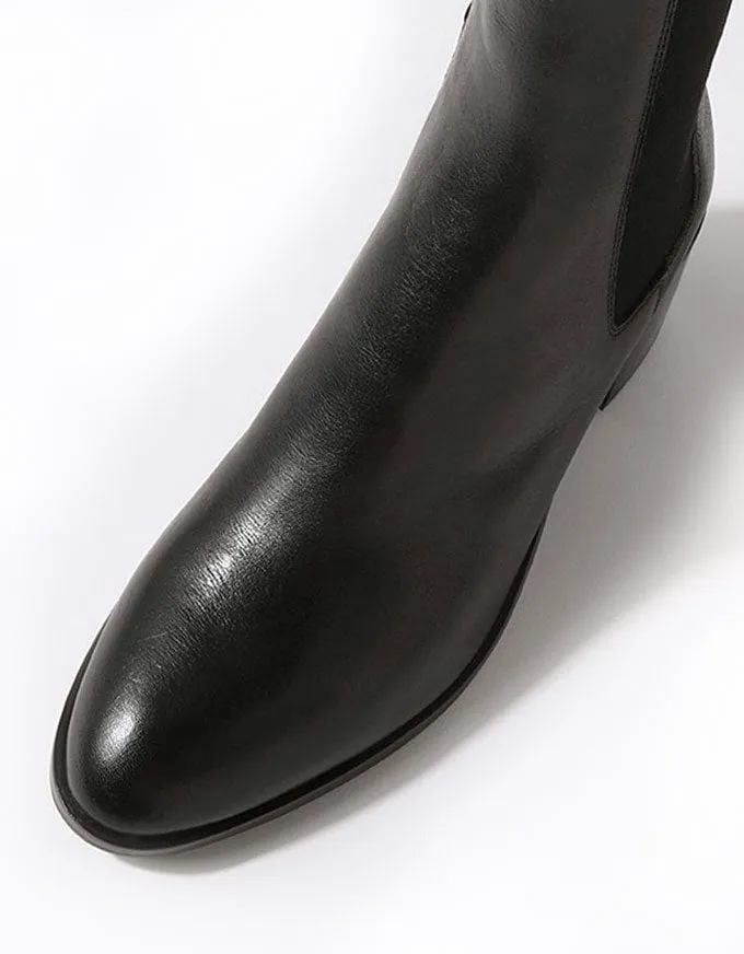 Dowell Black Leather Boots