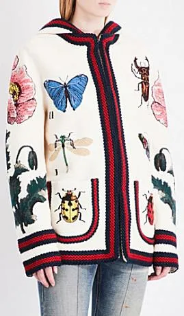 Embroidered Hooded Jacket