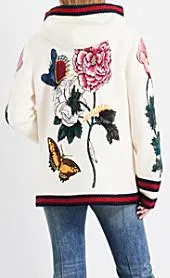 Embroidered Hooded Jacket