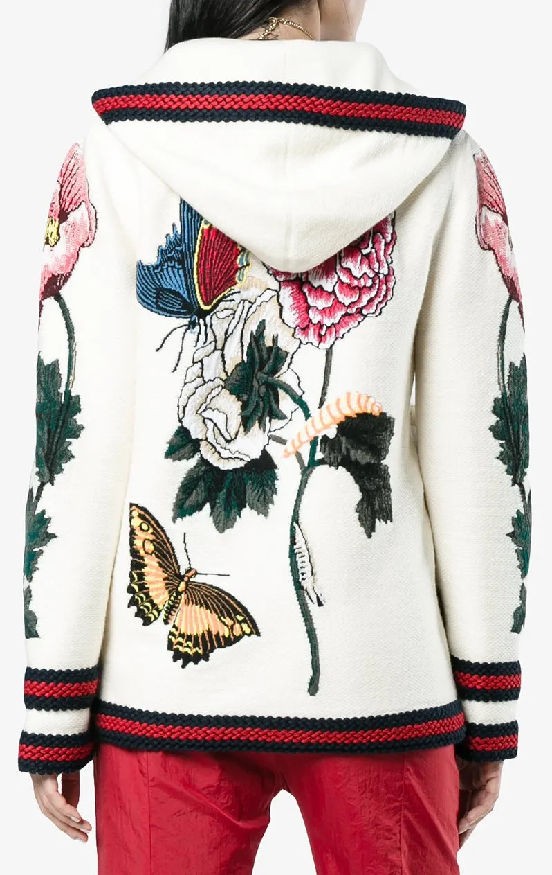 Embroidered Hooded Jacket