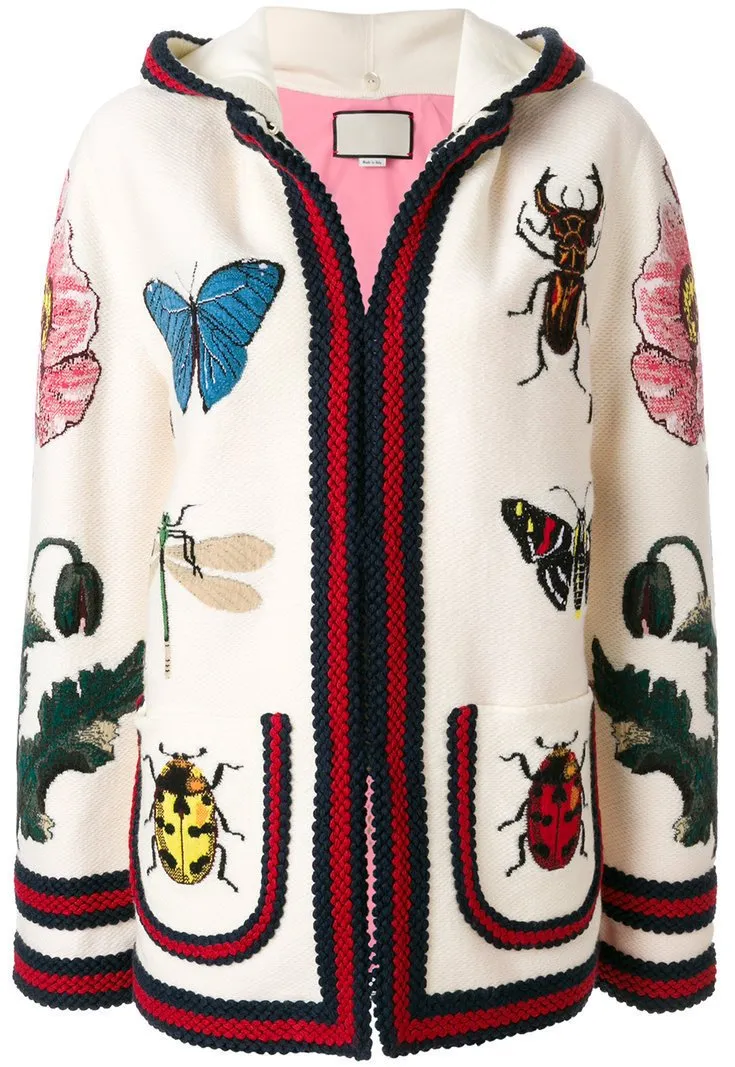 Embroidered Hooded Jacket