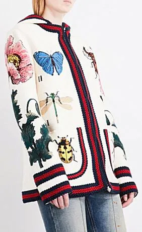 Embroidered Hooded Jacket