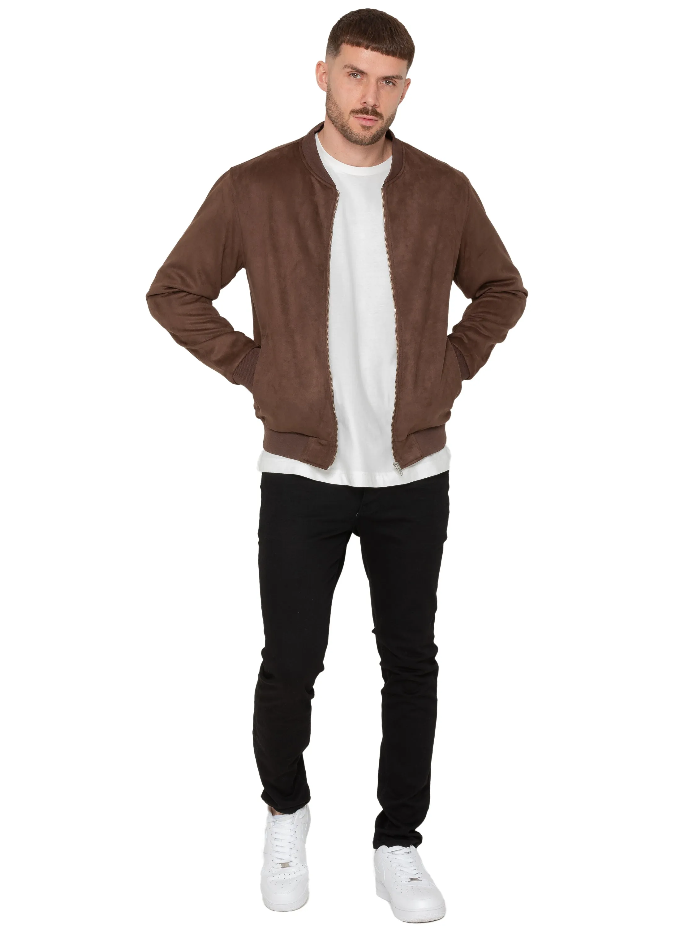 Enzo Milano | Mens Suede Bomber Jacket