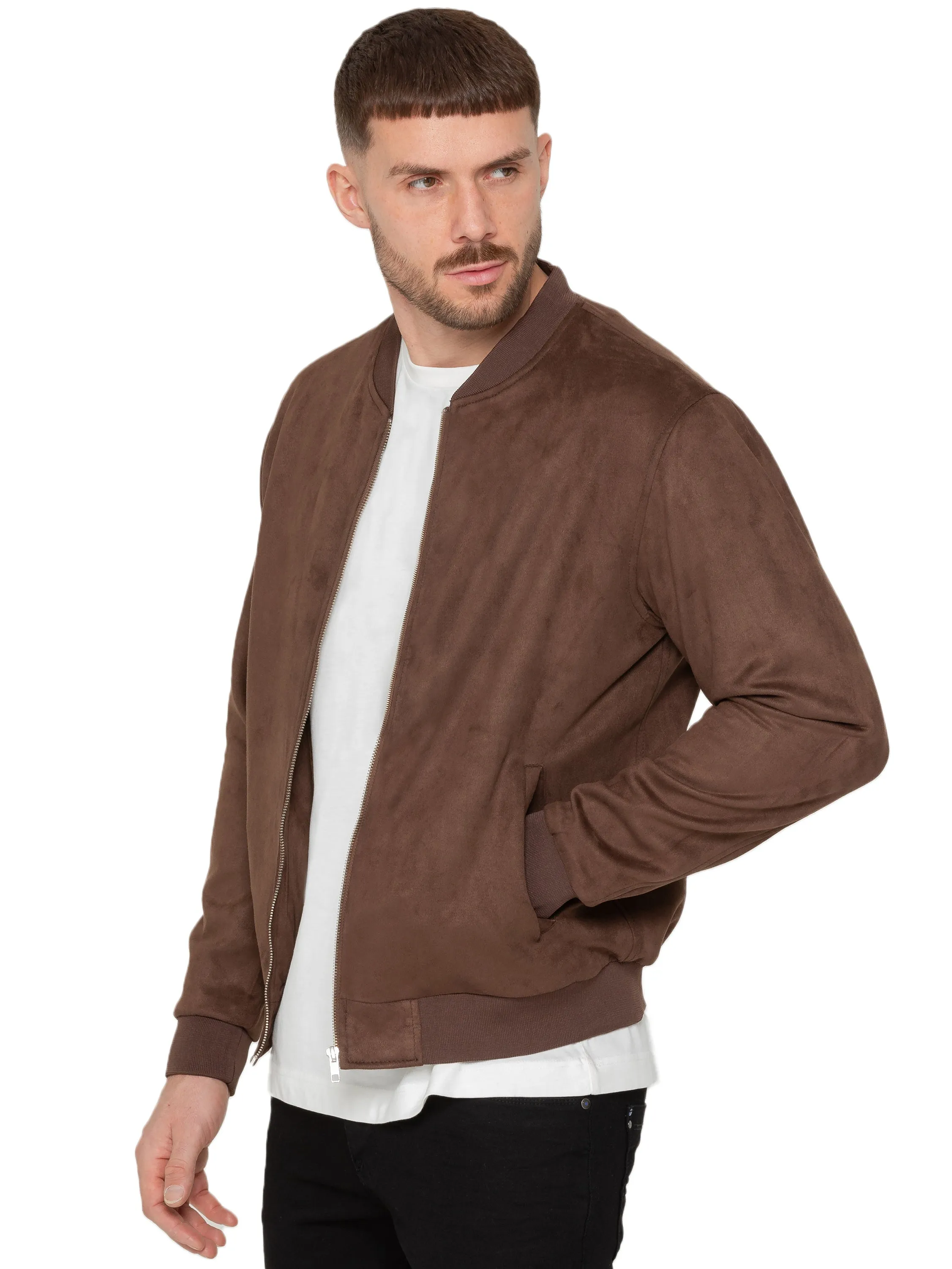 Enzo Milano | Mens Suede Bomber Jacket