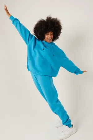 Essential Oversized Fleece Tracksuit - Blue