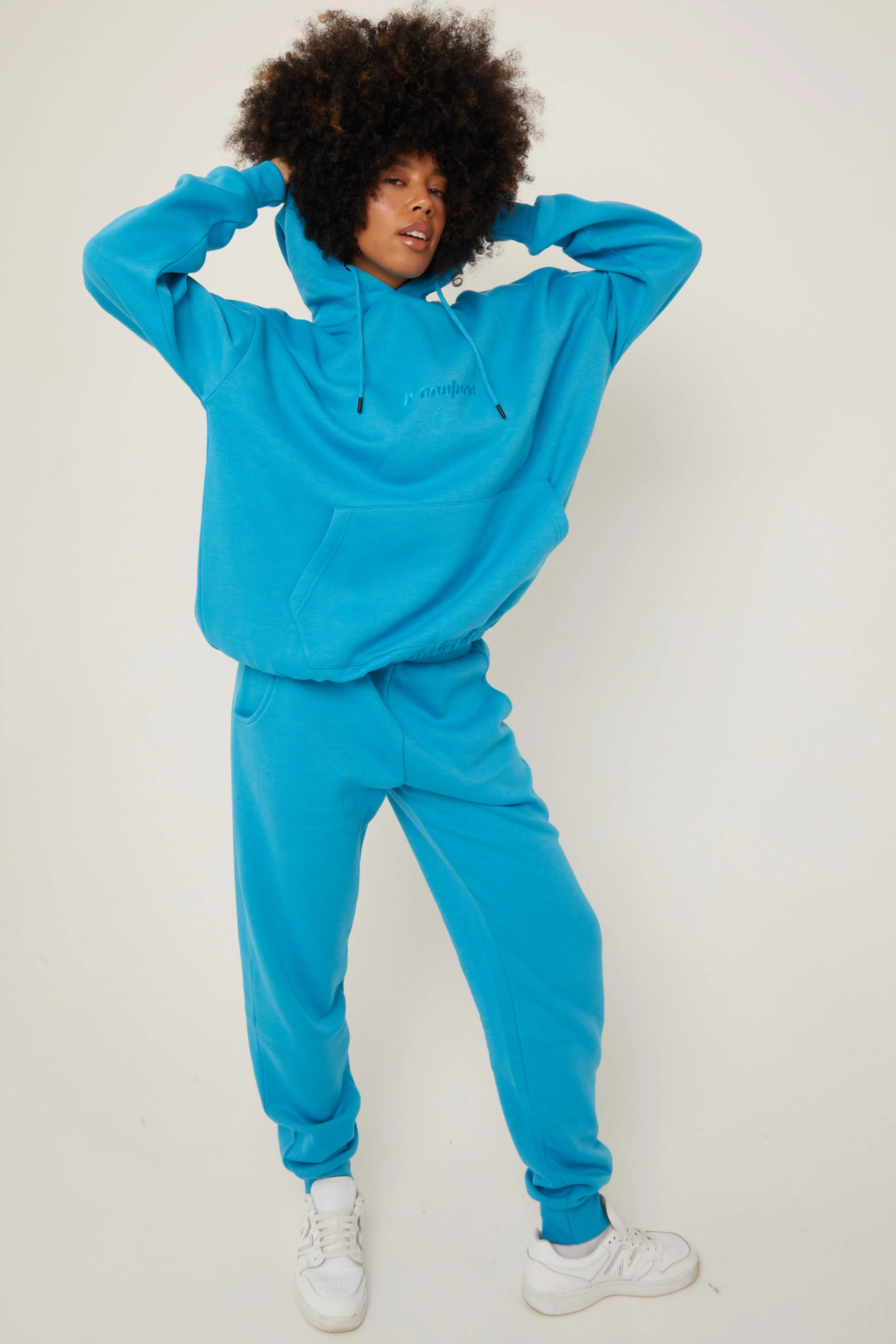 Essential Oversized Fleece Tracksuit - Blue