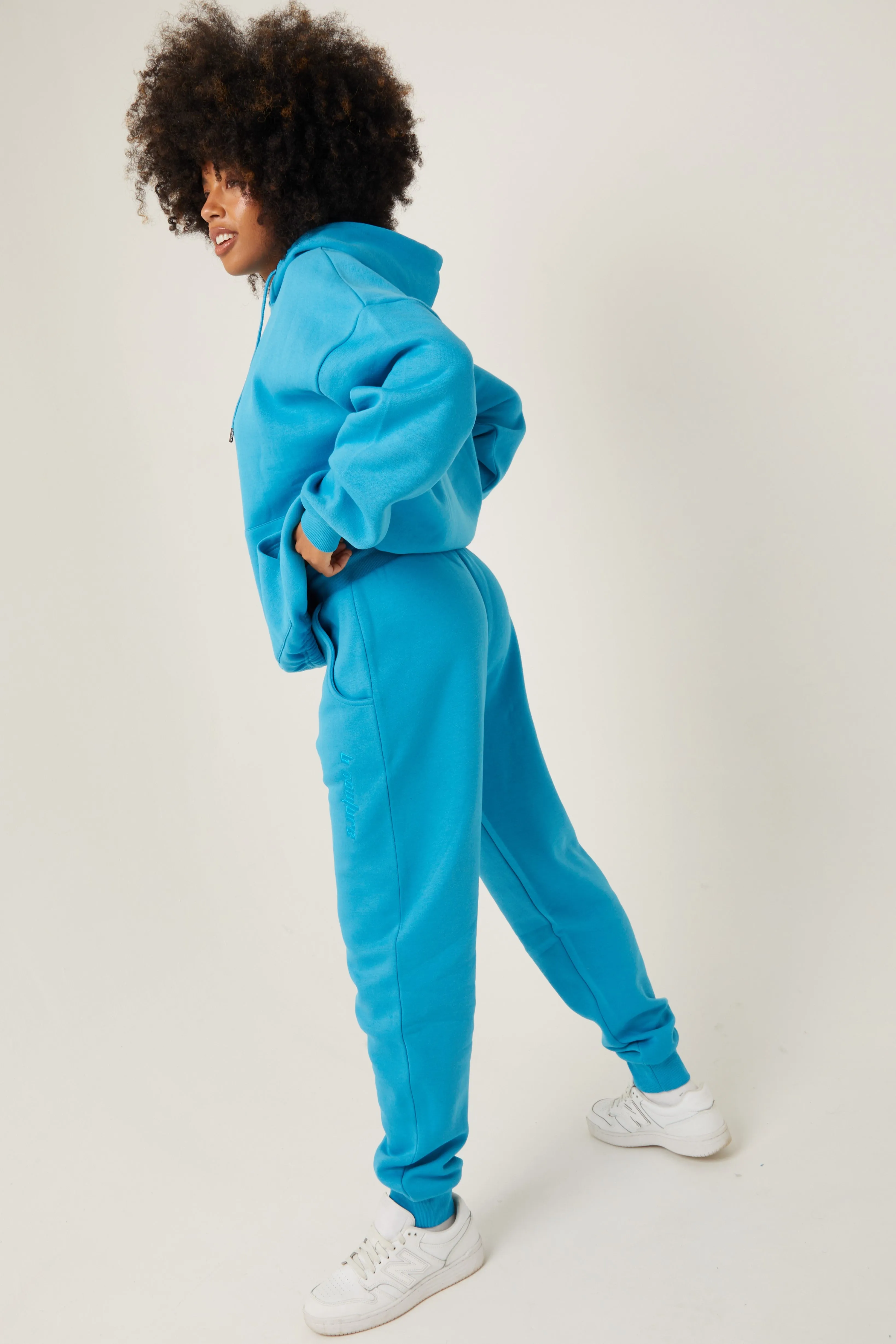 Essential Oversized Fleece Tracksuit - Blue