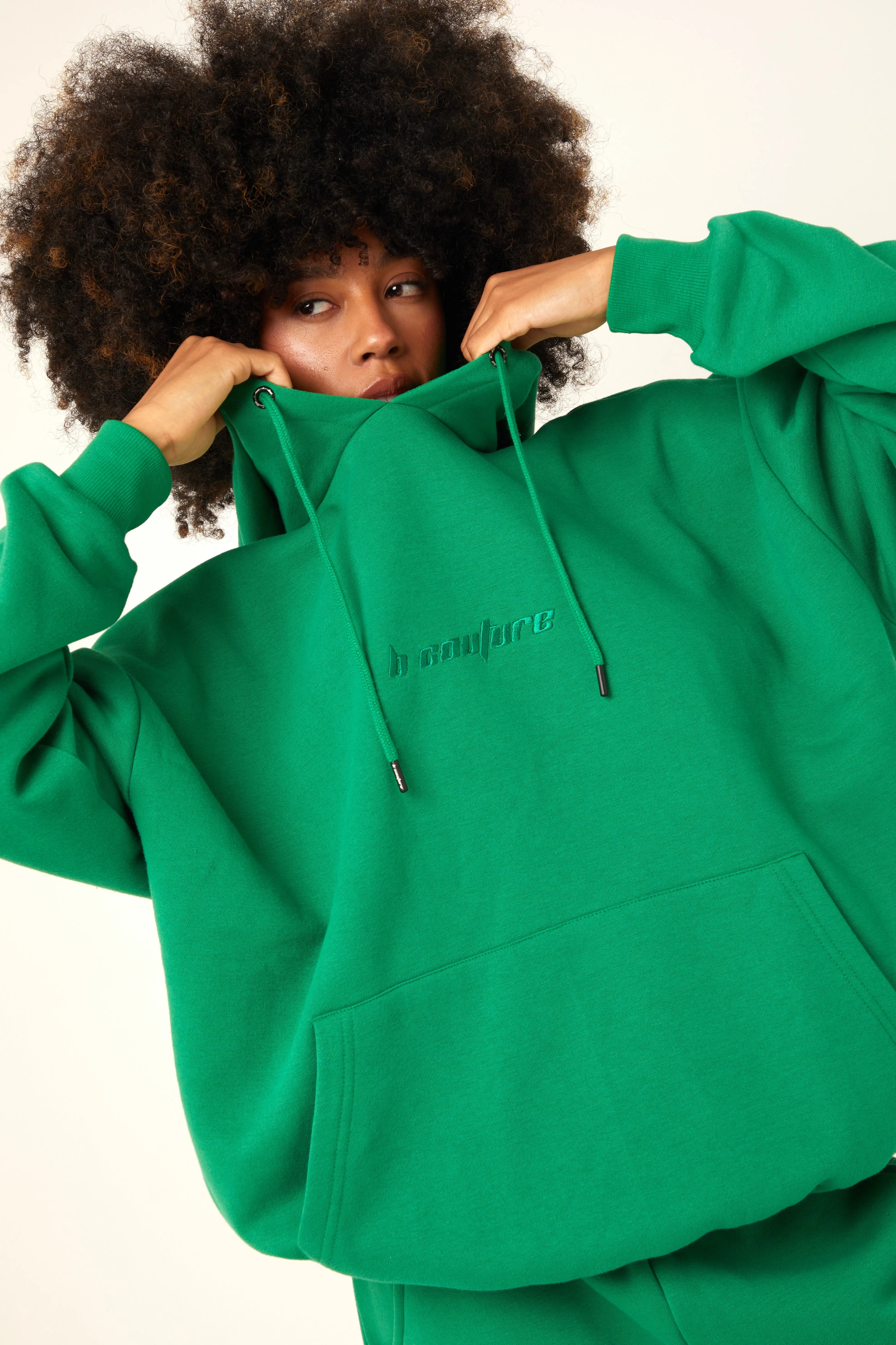 Essential Oversized Fleece Tracksuit - Green