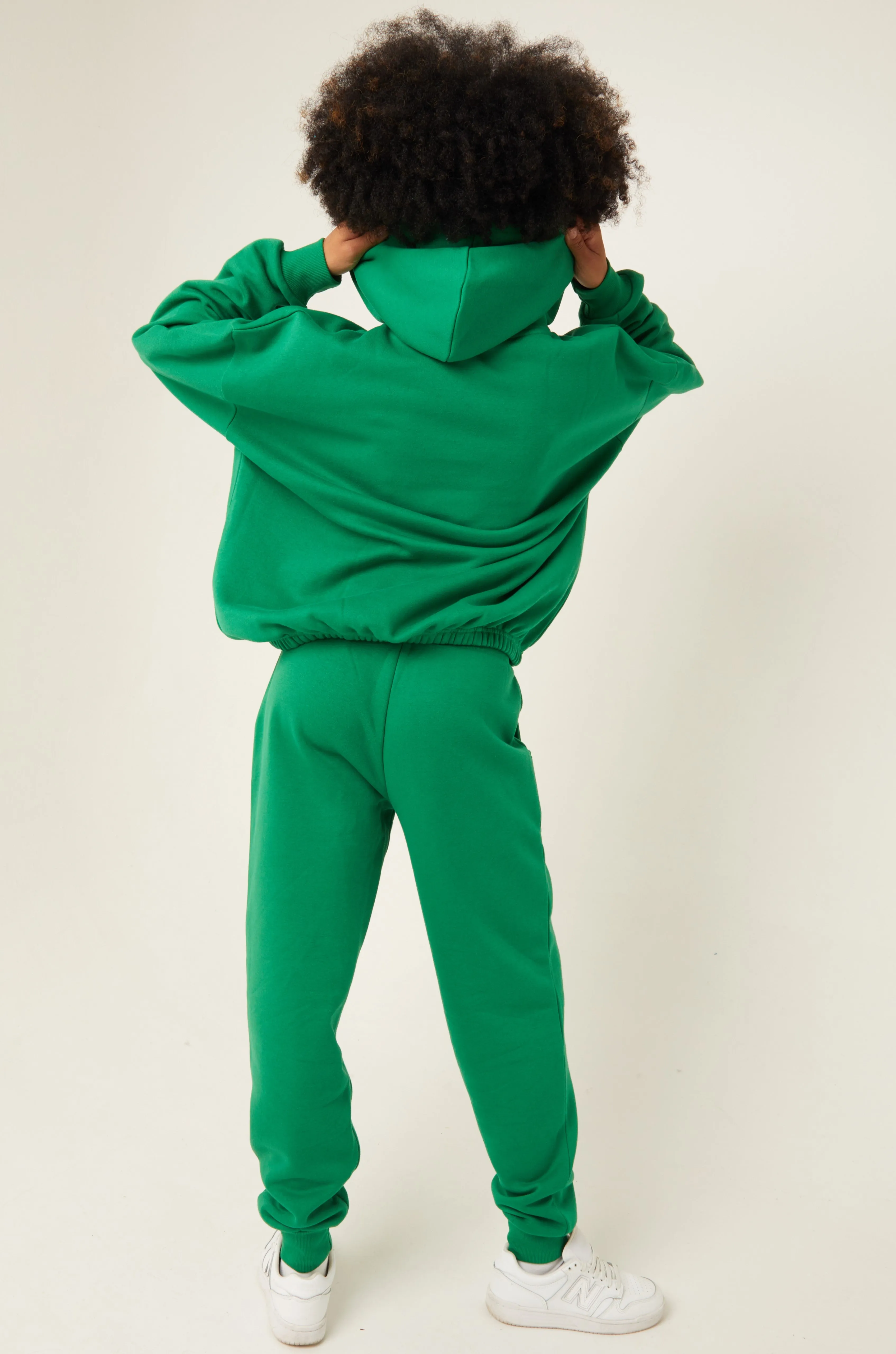 Essential Oversized Fleece Tracksuit - Green