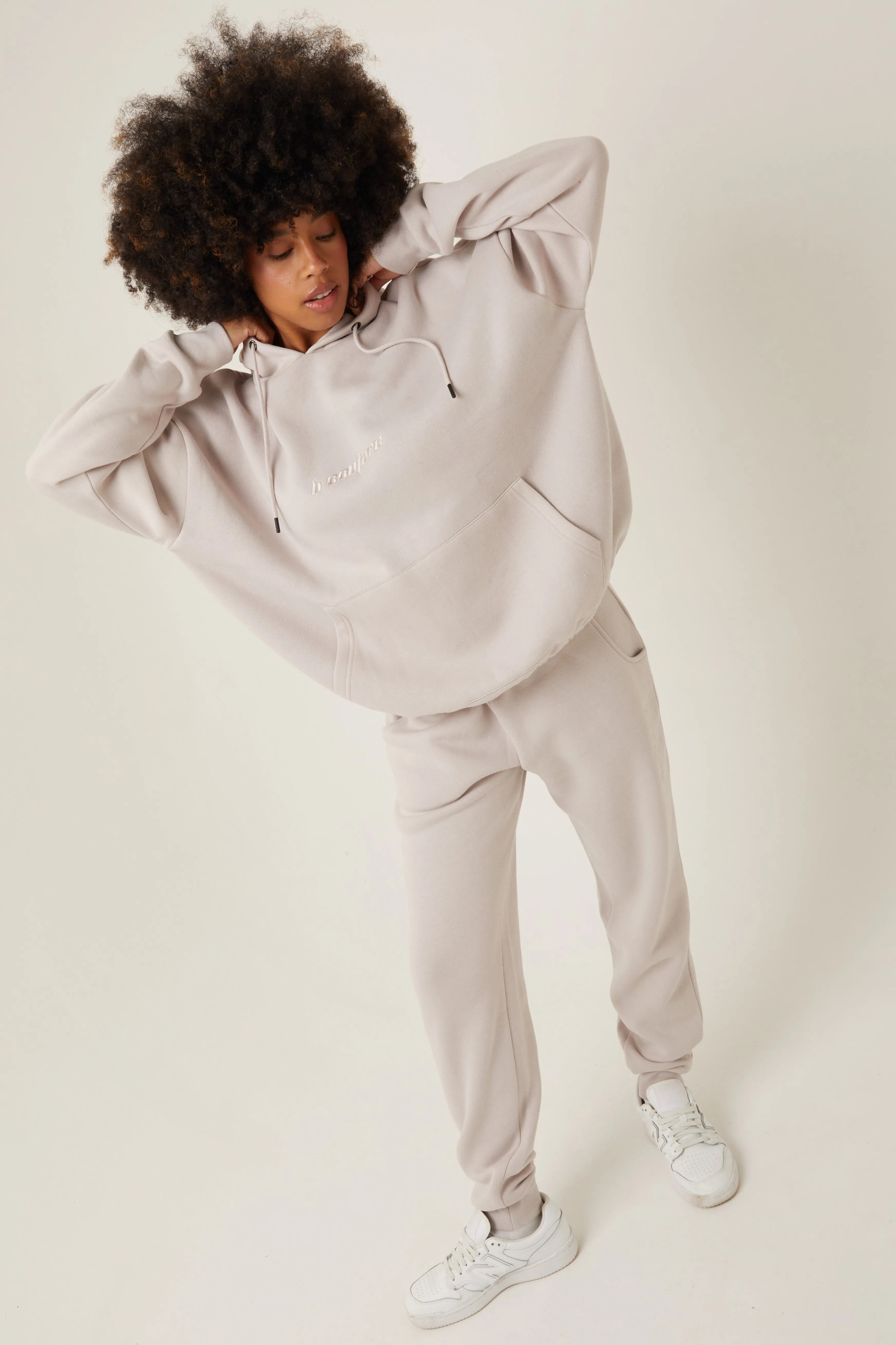 Essential Oversized Fleece Tracksuit - Metal Grey