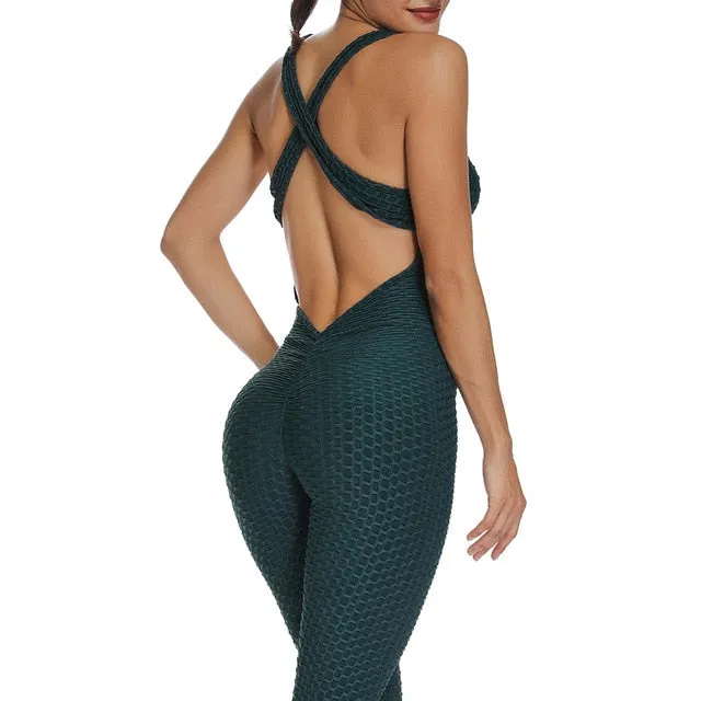 Fashionable Sexy Women's Sleeveless Backless Sportswear