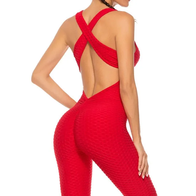 Fashionable Sexy Women's Sleeveless Backless Sportswear