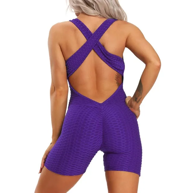 Fashionable Sexy Women's Sleeveless Backless Sportswear