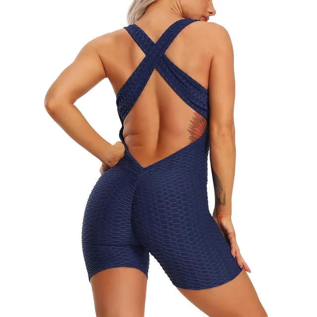 Fashionable Sexy Women's Sleeveless Backless Sportswear