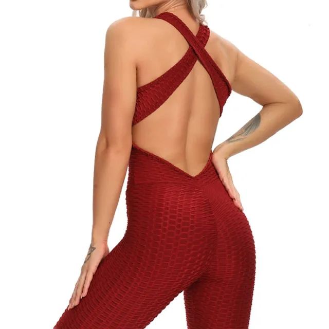 Fashionable Sexy Women's Sleeveless Backless Sportswear