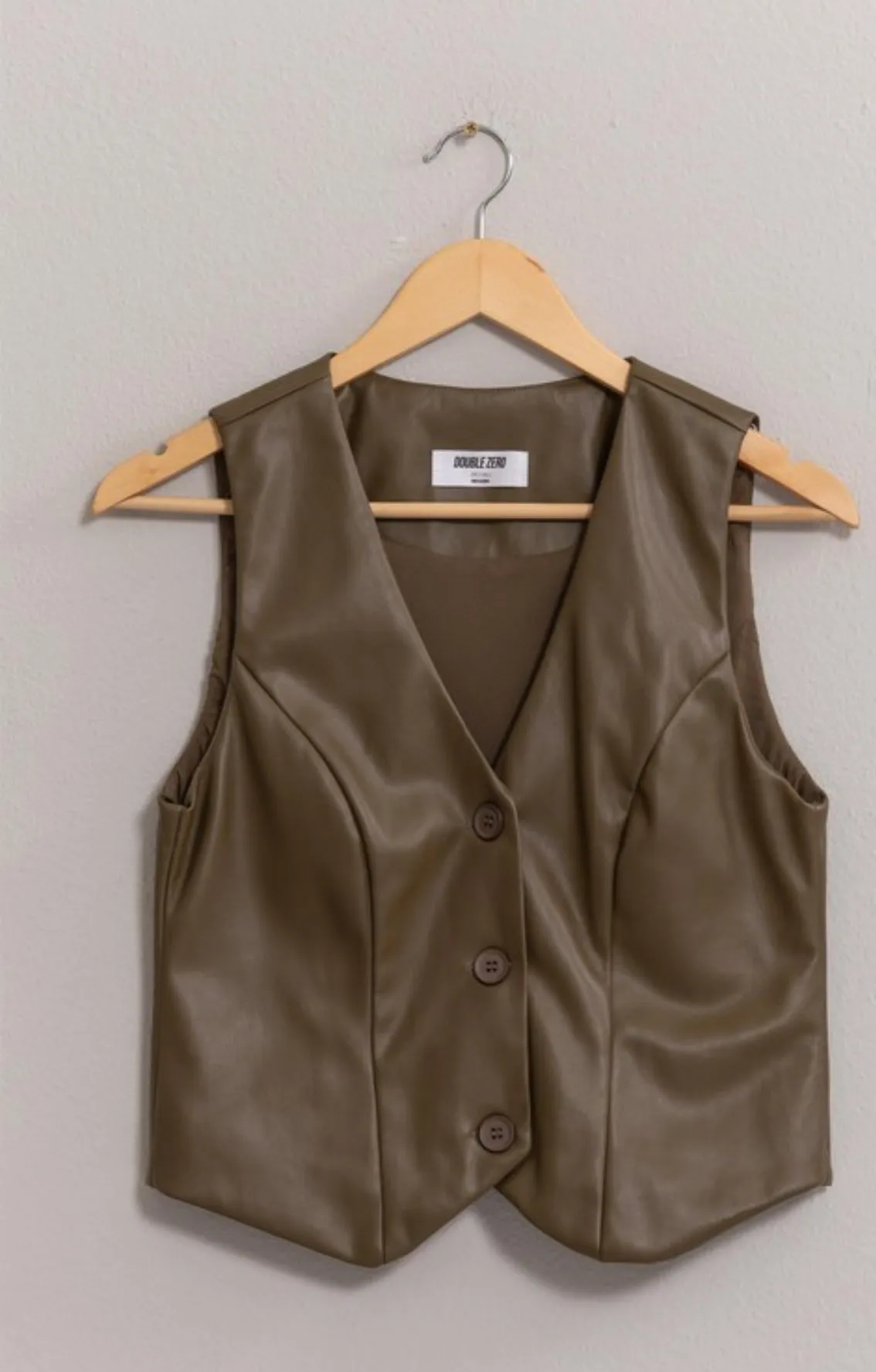 Faux Leather Vest