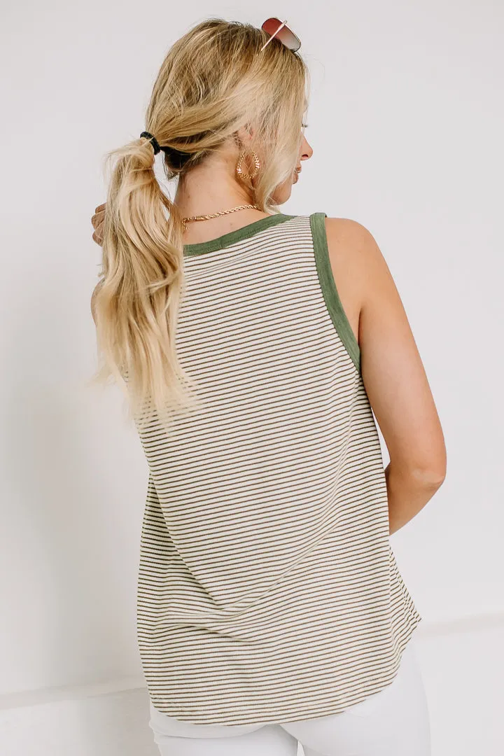 Feeling Alive Pinstripe Tank Top