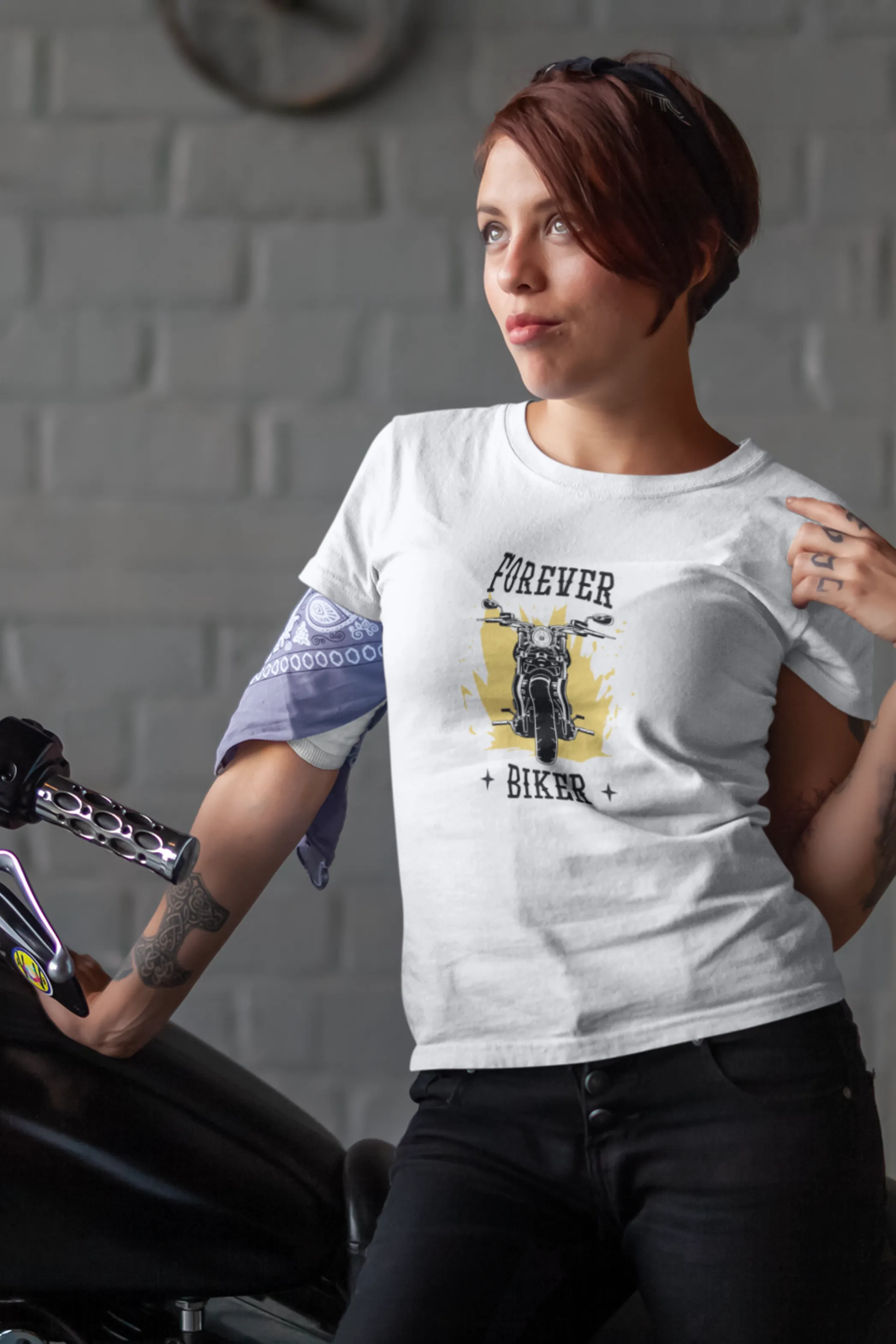 Forever Biker Printed T-shirt for women